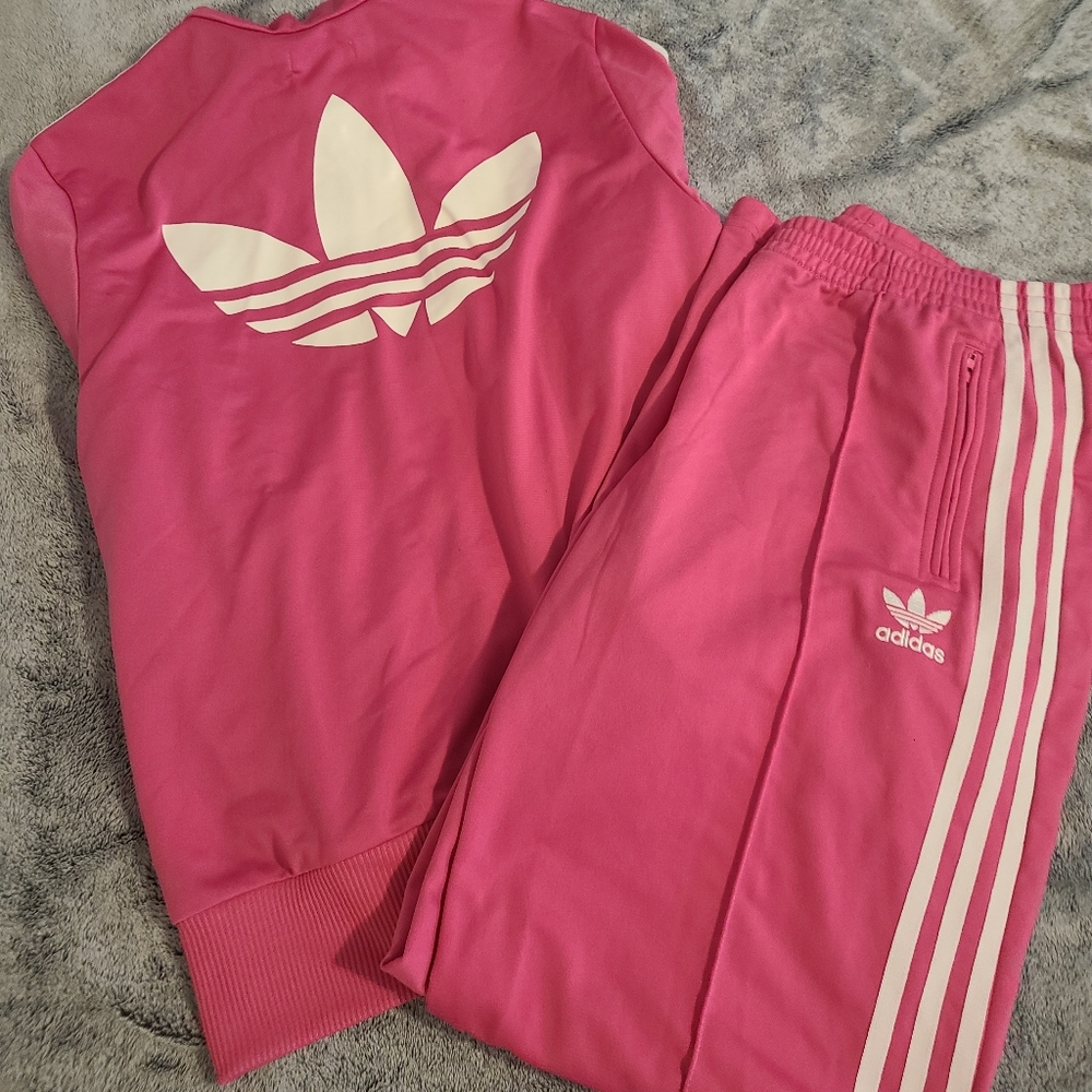 Pink Adidas Track Suit